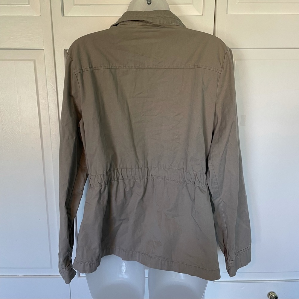 Tan Brown Utility Light Jacket Coat Fall Everday - image 8